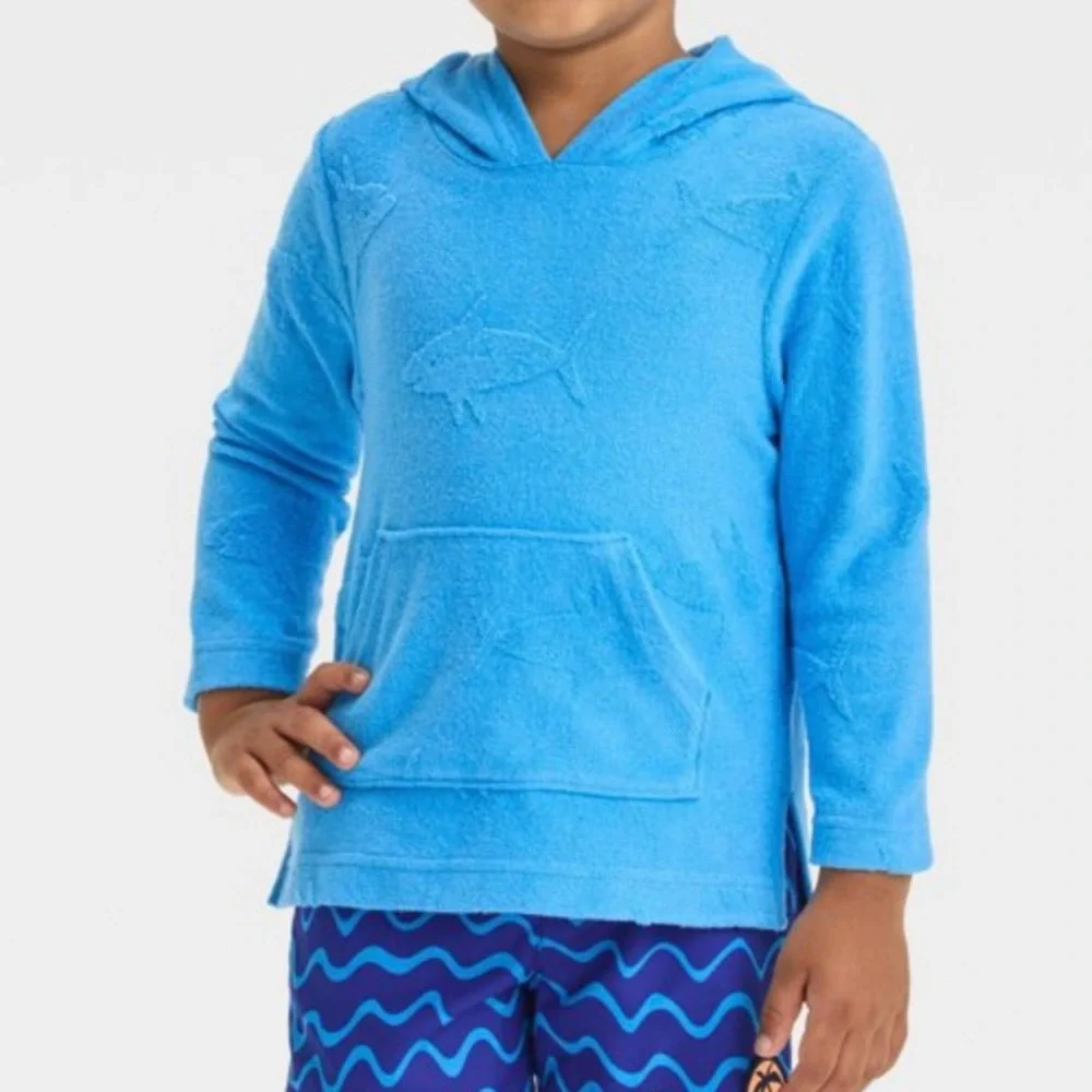 Cat & Jack Toddler Boys Sharks Print Pullover Blue 2T‎